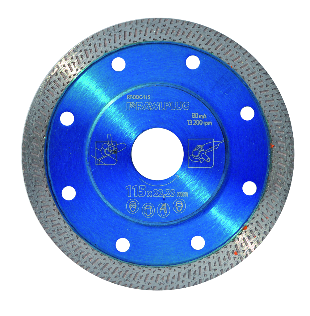 Disco diamantato ultrasottili per piastrelle, cotto e ceramica 115x22,23 mm