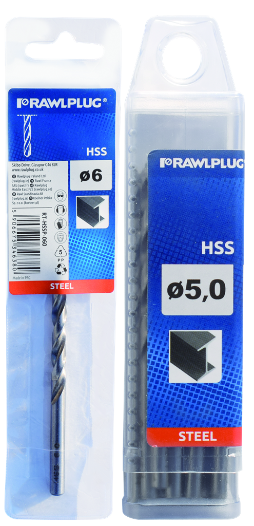 Punta HSS rettificate mm 5,1x90 per fori di precisione su acciaio e materiali non ferrosi