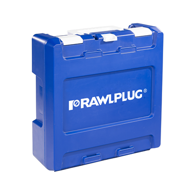 Trapano tassellatore a batteria 18V R-RH + 2 batterie 5,0 Ah + carica + guanti - cassetta Rawl