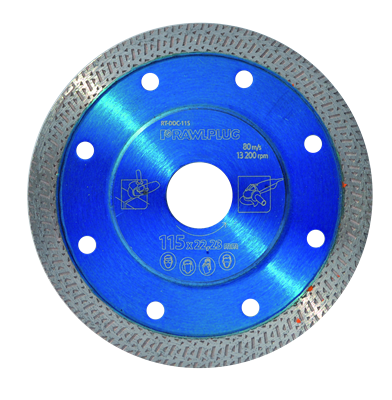 Disco diamantato ultrasottili per piastrelle, cotto e ceramica 180x25,4x22,23 mm