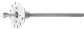 TFIX-8P-155-2 TASSELLO ISOLANTE A BATTERE CON PERNO IN PLASTICA 8X155 mm, NON ASSEMBLATO,conf 200pz